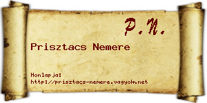 Prisztacs Nemere névjegykártya